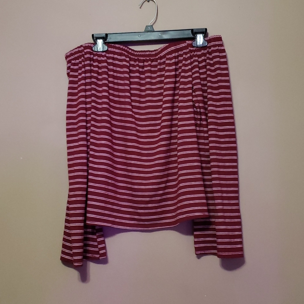 Off the shoulder long sleeve shirt